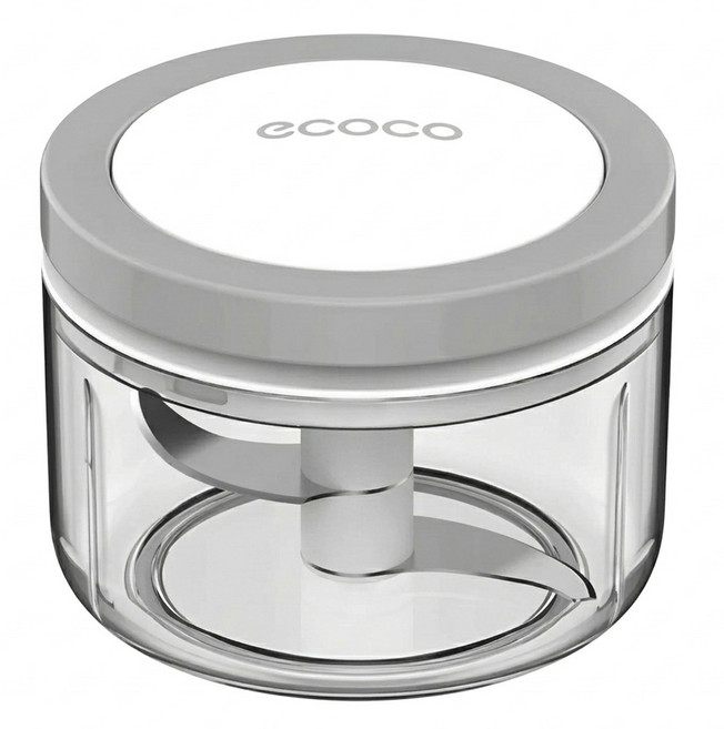 ecoco 意可可 可收納大拉環食物調理器, 經典灰, 1個