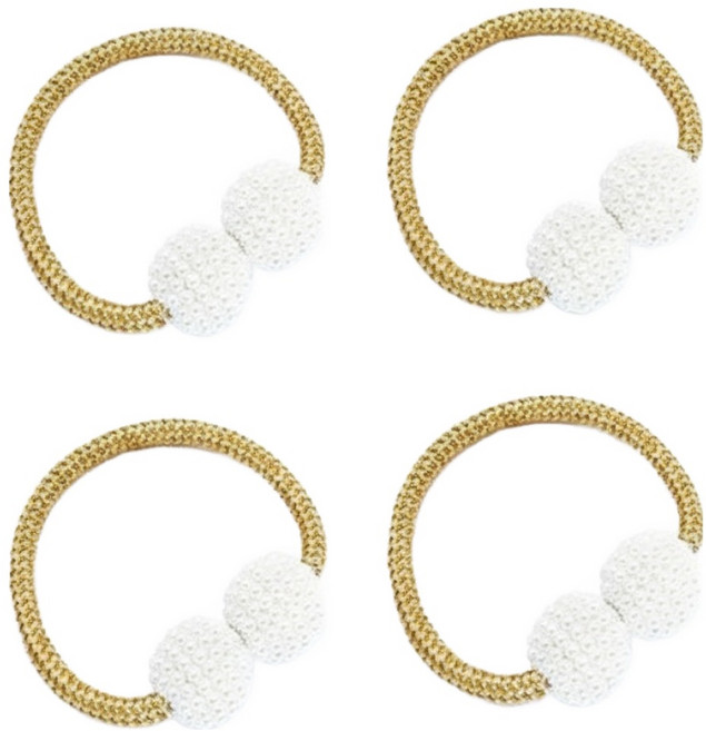 타이드코 심플한 마그네틱 커튼홀더 FREE, 골드, 4개