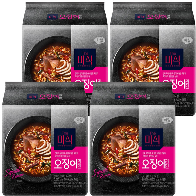 The Mishik 匠人 魷魚海鮮拉麵 130g, 16包