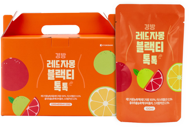 경방 레드자몽 블랙티 톡톡 디톡스 20p, 2L, 1박스