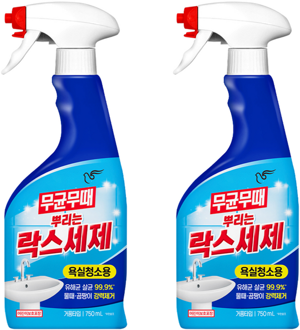 무균무때 뿌리는 락스세제, 750ml, 2개