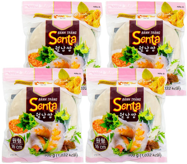 타이키 월남쌈 원형 16cm, 300g, 4개