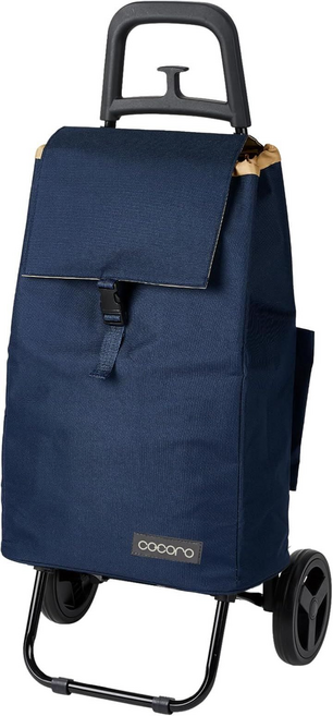 cocoro 輕量折疊大容量購物車, 海軍藍, 1個