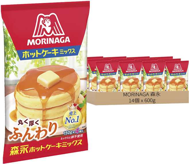 MORINAGA 森永 鬆餅粉, 14個, 600g