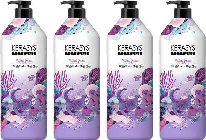 케라시스 퍼퓸 샴푸 바이올렛 로즈, 1L, 4개