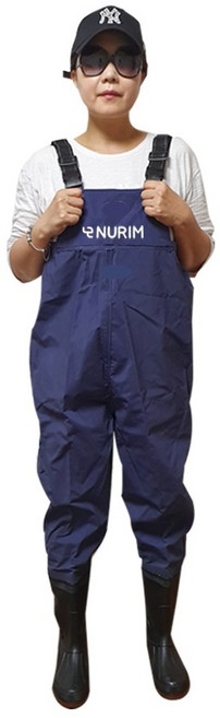 누림 남녀공용 해루질 낚시 갯벌 체험 가슴장화