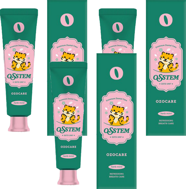 오스템파마 구취케어치약 허브민트향, 120g, 3개