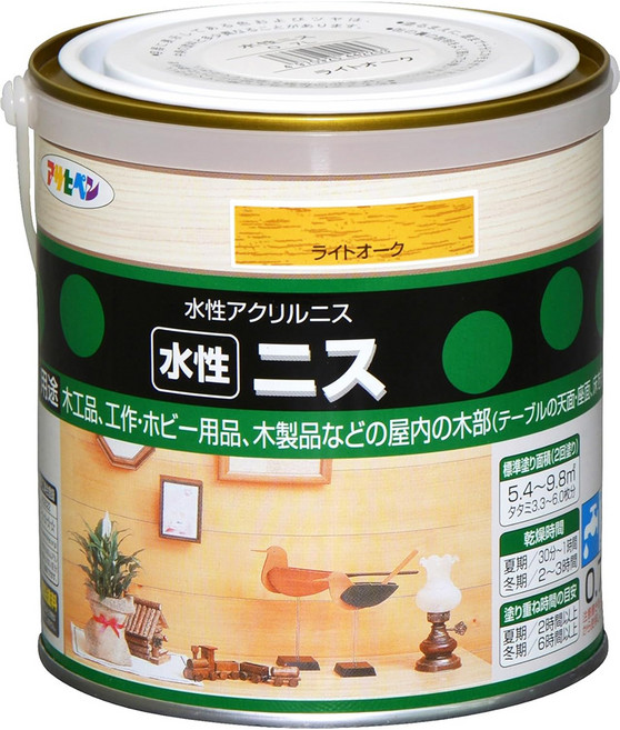 ASAHIPEN 日本水性木器著色清漆 金橡木 700ml, 1罐