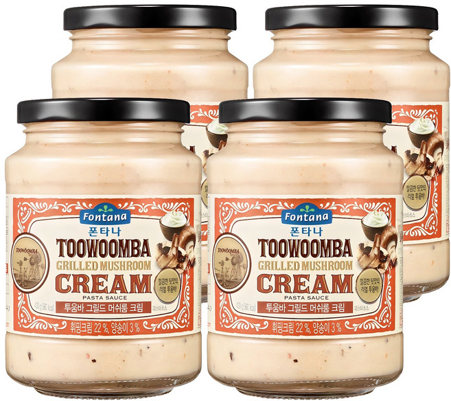 폰타나 투움바 그릴드 머쉬룸 크림 파스타소스, 430g, 4개