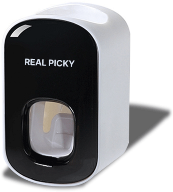 리얼피키 치약 디스펜서, 블랙, 1개