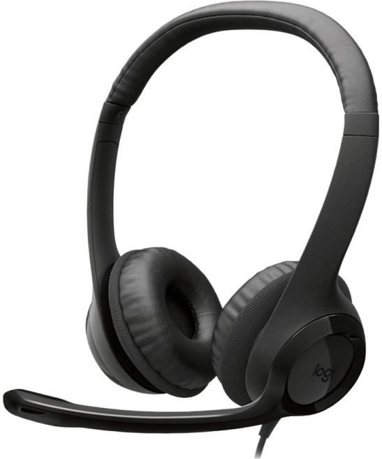 logitech 羅技 H390 USB 電腦耳機麥克風, A00146, 石墨灰