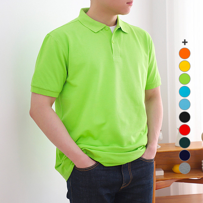 Unirex 多色短袖Polo衫, 淺豆綠