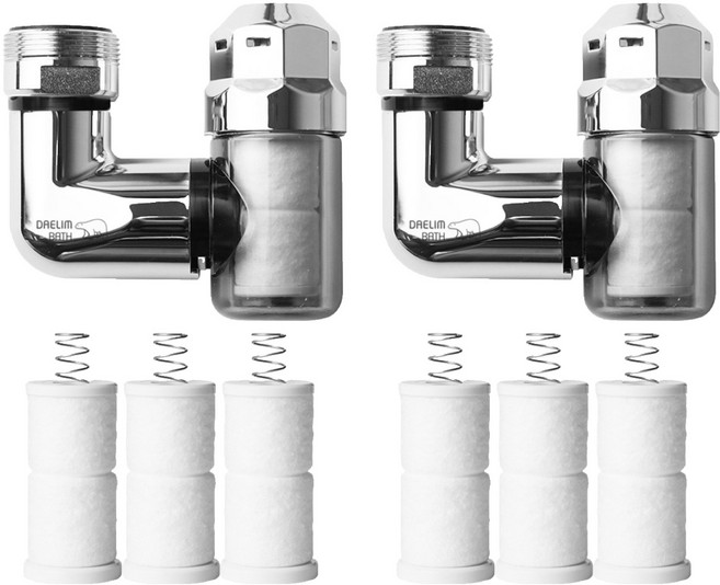 대림바스 세면대 회전형 필터탭 본품 + 리필 3p, 2세트