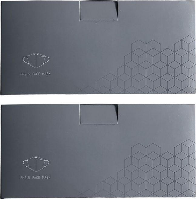 HAOFA 氣密型高階PM2.5防護口罩 M, 霧黑色, 30片, 2盒