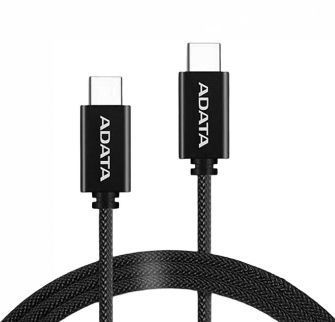 ADATA 威剛 USB-C 對 USB-C 傳輸線, 1m, 黑色, 1盒
