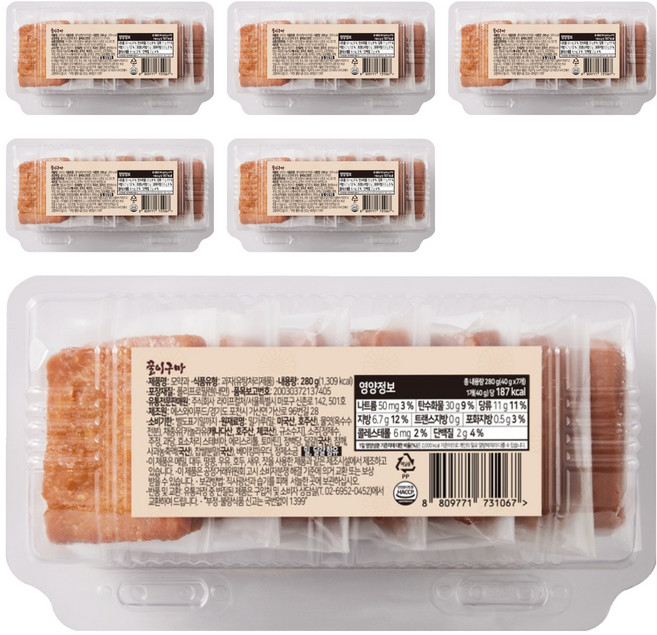 꿀이구마 수제 모약과, 280g, 6개