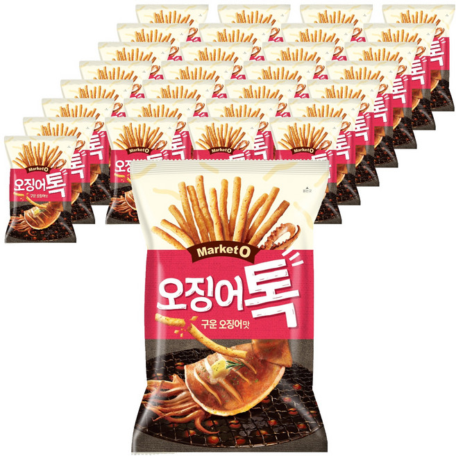 Market O Market O香烤魷魚薯條餅乾, 80g, 32包