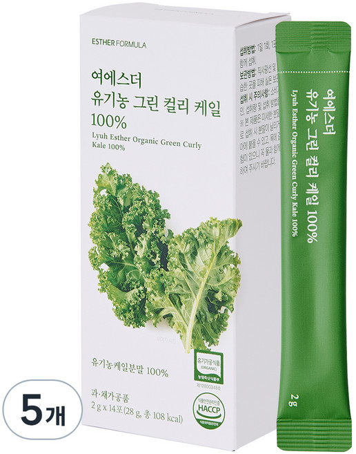 에스더포뮬러 여에스더 유기농 그린 컬리 케일 100%, 14회분, 5개