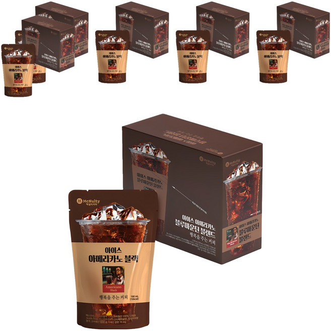 맥널티커피 아이스 아메리카노 블랙, 190ml, 60개