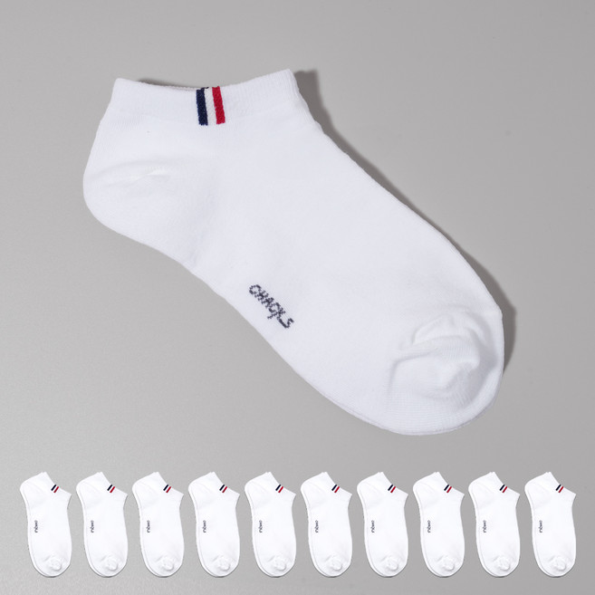 착스 여성용 프리미엄 앞코 보강 발목 포인트 스니커즈 양말 10켤레 세트
