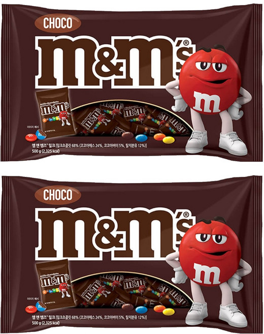 엠앤엠즈 밀크 초콜릿 펀사이즈, 500g, 2개