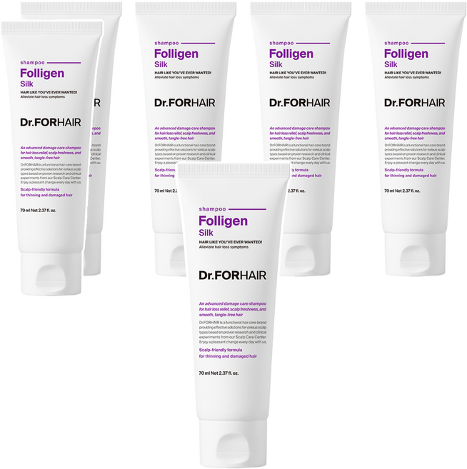 닥터포헤어 폴리젠 실크 단백질 샴푸, 70ml, 6개