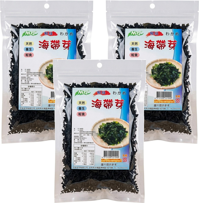 茂格生機 海帶芽, 100g, 3包