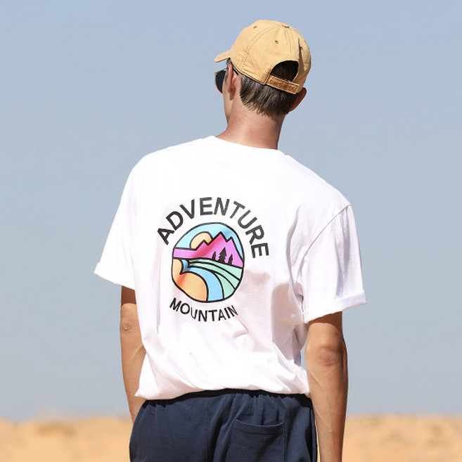 플루크 남여공용 통기성 서클마운틴 반팔 티셔츠 FST142