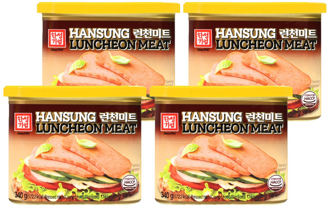 HANSUNG ENTERPRISE 韓式經典午餐肉, 4罐, 340g