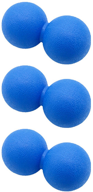 허브플러스 지압 땅콩 마사지볼, 3개, 블루