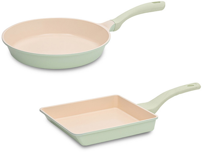 드림셰프 OSLO 인덕션 허브 후라이팬 세트 2종, 혼합색상, 사각후라이팬 + 후라이팬 28cm, 1세트