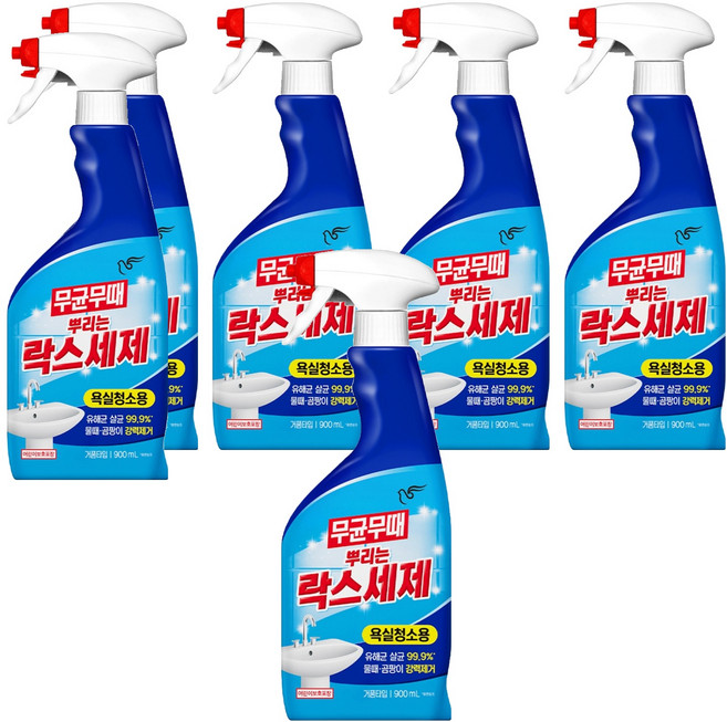 무균무때 뿌리는 락스세제, 900ml, 6개