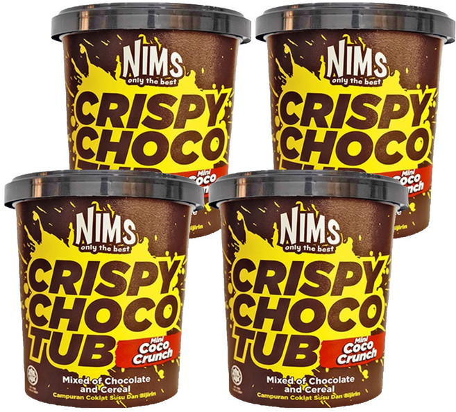 NIMS 크리스피 초코컵 코코크런치 패밀리컵, 4개, 250g