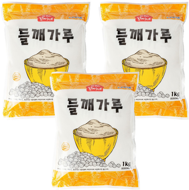 우영식품 아따꼬씨네 들깨가루, 1kg, 3개