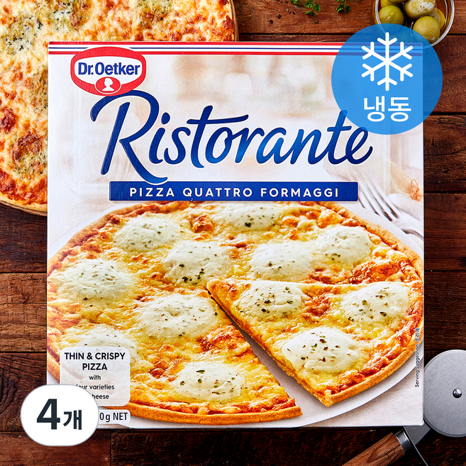 닥터오트커 리스토란테 콰트로 포르마지 피자 (냉동), 340g, 4개, 1개입