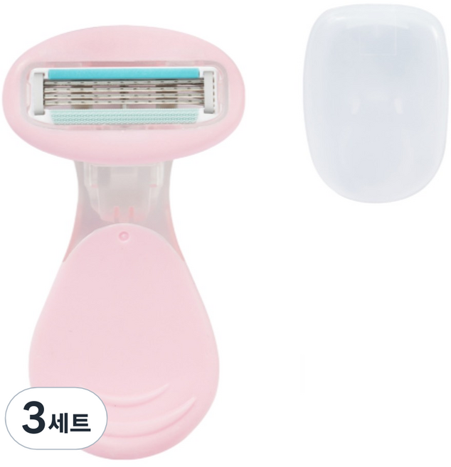 라델리 다용도 여성용 제모 면도기 분홍색 + 케이스 세트, 3세트