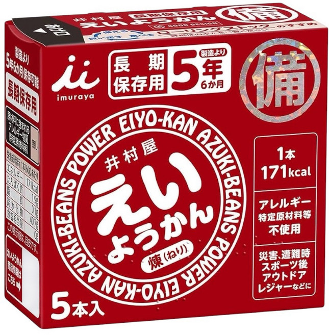 imuraya 井村屋 防災用 紅豆羊羹, 300g, 1盒