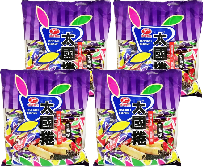 鴻津 太國捲 芝麻味, 350g, 4袋