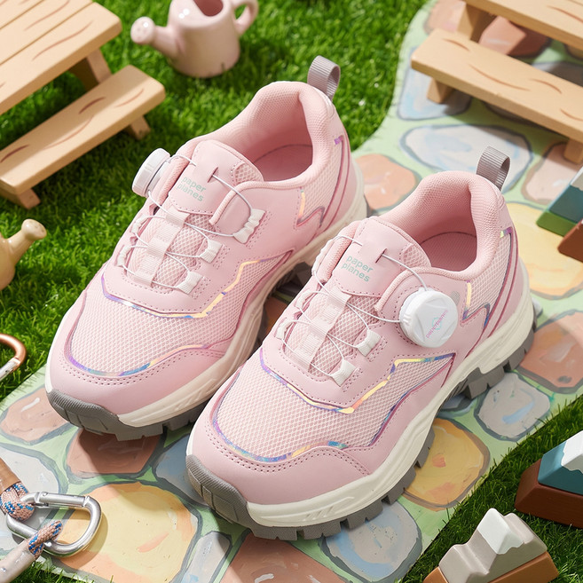 paperplaneskids 兒童旋鈕無鞋帶健走鞋