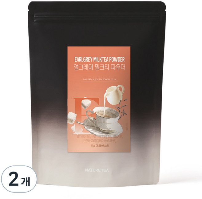 네이쳐티 얼그레이 밀크티 파우더, 1kg, 2개, 1개입