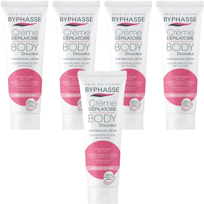 바이빠세 제모 크림 실크프로틴, 125ml, 5개