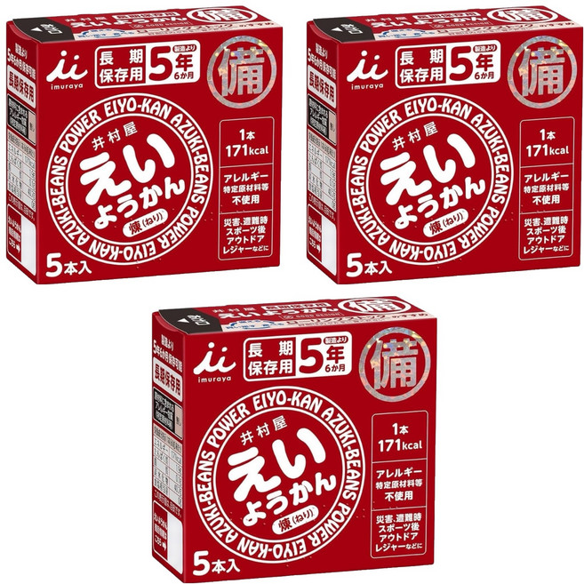 imuraya 井村屋 防災用 紅豆羊羹, 300g, 3盒