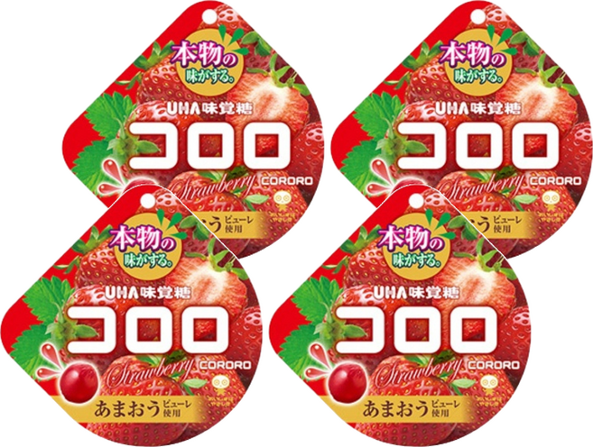 UHA 味覺糖 Cororo 酷露露 Q糖 草莓口味, 40g, 4包