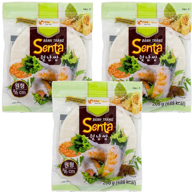 TAIKY food 財記粉業 越南春捲皮 圓形 16cm, 3個, 200g