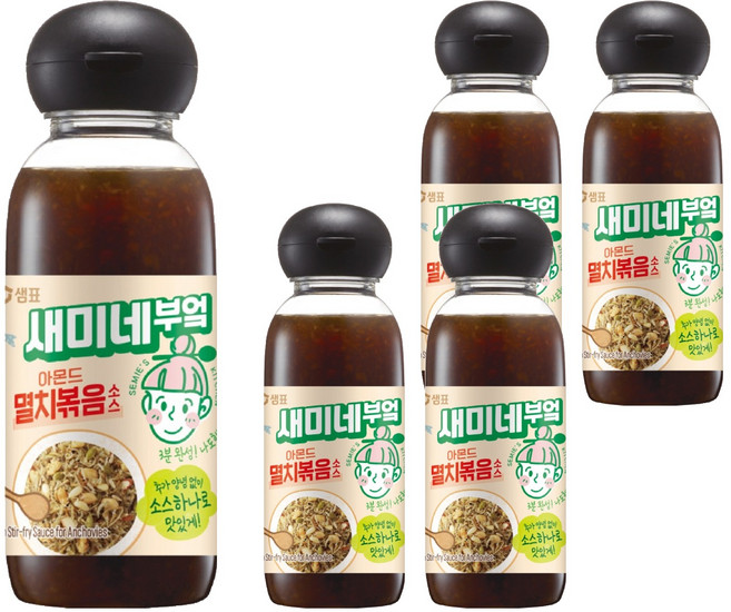 새미네부엌 아몬드 멸치볶음소스, 390g, 5개