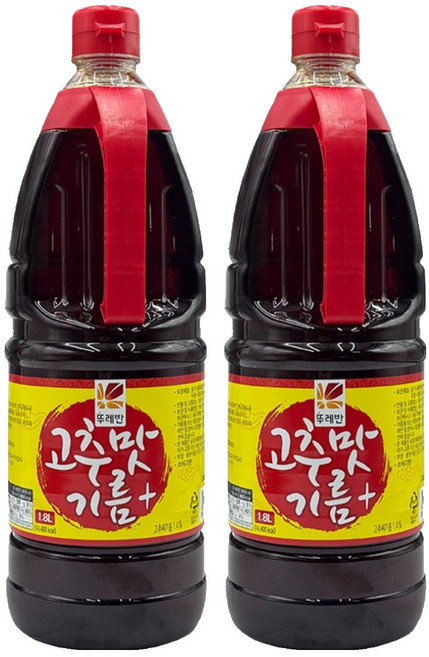 뚜레반 고추맛기름+, 2개, 1.8L