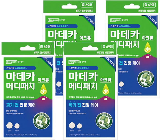 마데카메디패치 아크큐 10mm 54p + 12mm 15p 세트, 69개입, 4세트