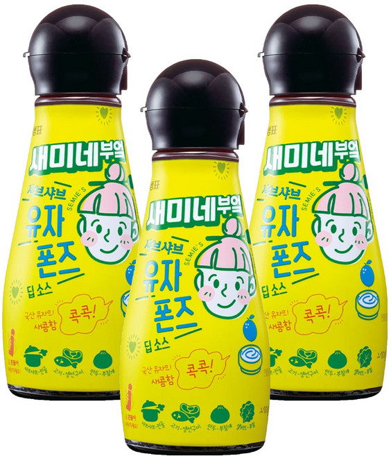 새미네부엌 샤브샤브 유자 폰즈 딥소스, 270g, 3개