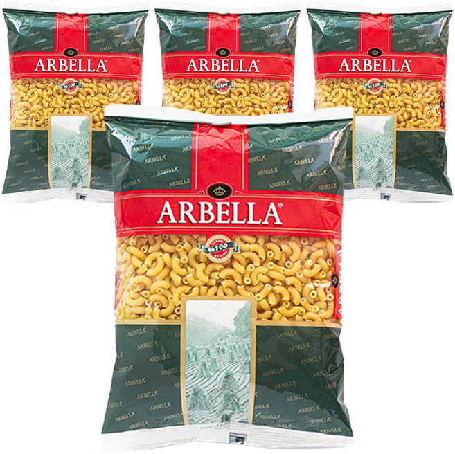 아르벨라 마카로니, 4개, 500g