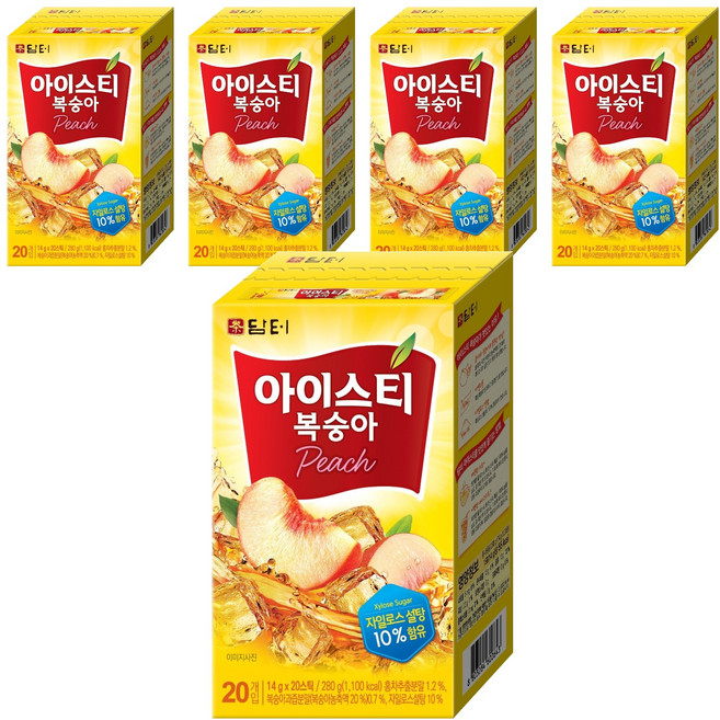 담터 복숭아 홍차, 14g, 20개입, 5개